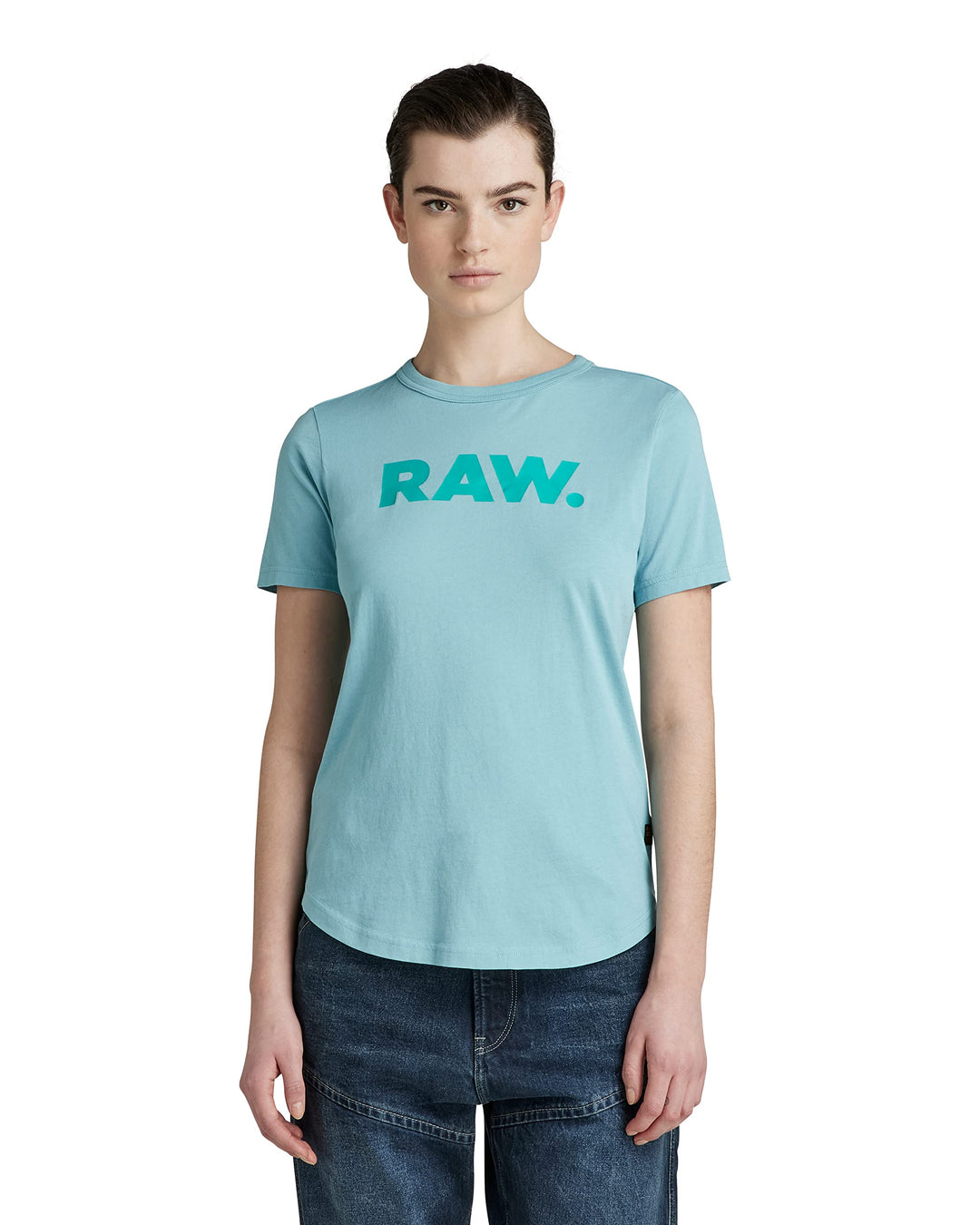 G-Star Damen Raw. Slim T-Shirt Tops S Blau (Ocean D21226-4107-826), S Blau (Ocean D21226-4107-826)