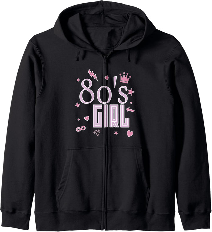 80er Jahre Mädchen 80er Jahre Kostüm Outfit Party Kapuzenjacke
