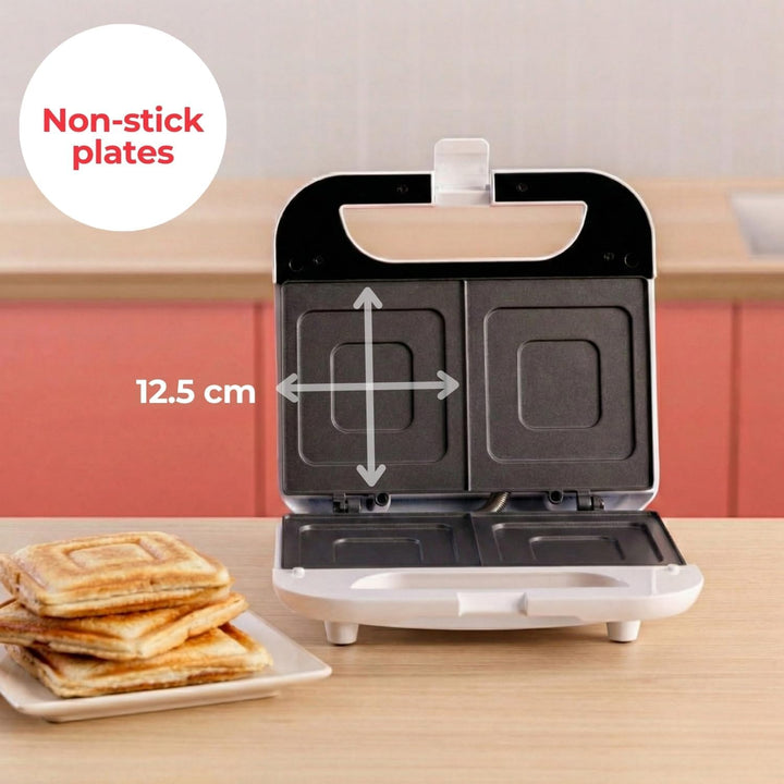Solac - Sandwichmaker Buon Sandwich II | 2 Sandwiches | 750W | Platten mit Antihaftbeschichtung | Ei