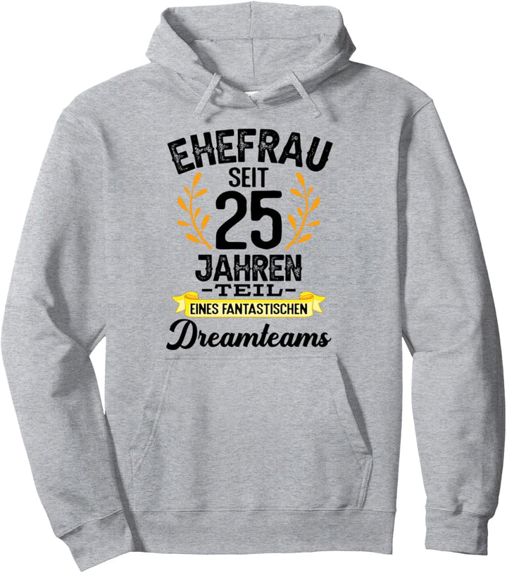 Hochzeitstag Verheiratet Ehe Paar 25 Jahre Silberhochzeit Pullover Hoodie