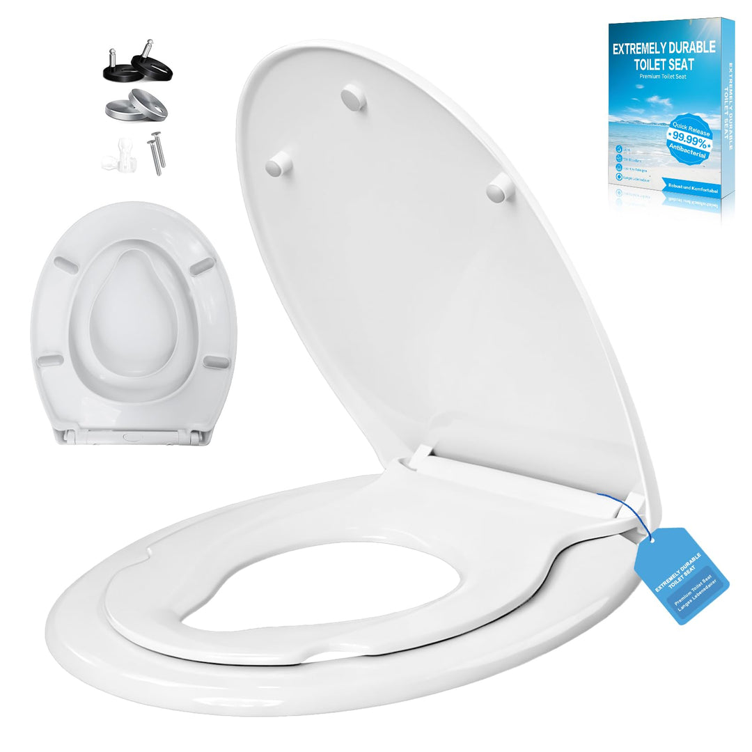 Toilettendeckel mit Kindersit,Antibakteriell & UV-beständig | Klodeckel mit Kindereinsatz,kl.WC Sitz