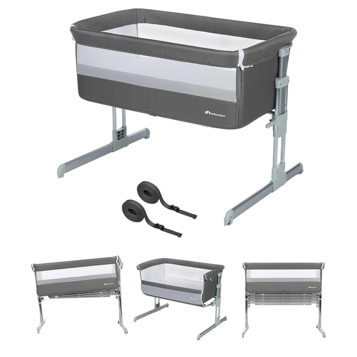Bebeconfort Beistellbett Calidoo, höhenverstellbares Babybett, gemütlich und weich gepolstert, das B