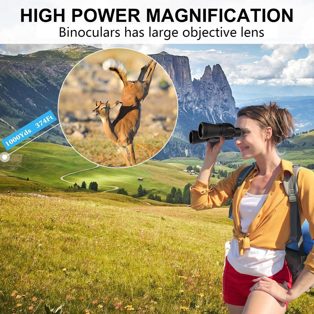 Fernglas 12x50, Fernrohr Erwachsene, BAK4 Prism FMC Fernglas, HD Ferngläser wasserdicht für Vogelbeo