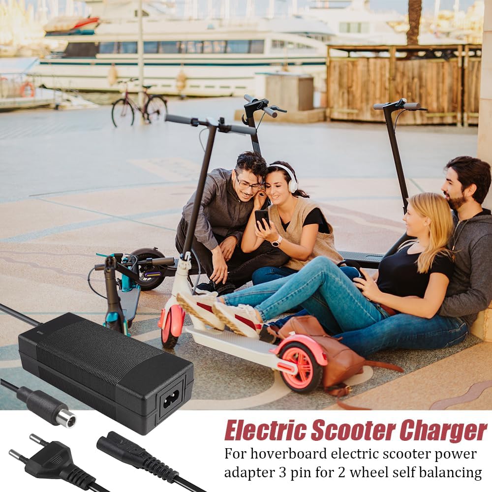 Ladegerät für Xiaomi M365/Pro/Mi 3/1s, Ladegeräte für Scooter, Universelles E Scooter Ladegerät mit