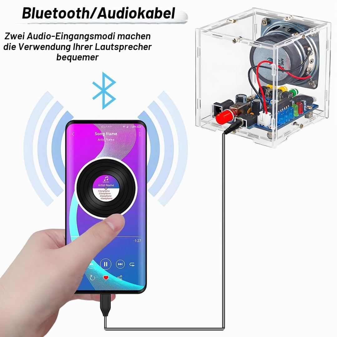 DIY Elektronik Lautsprecher Löten Bausatz Bluetooth Kit, HT6872 3W Mini Audio Verstärker Musik Stere