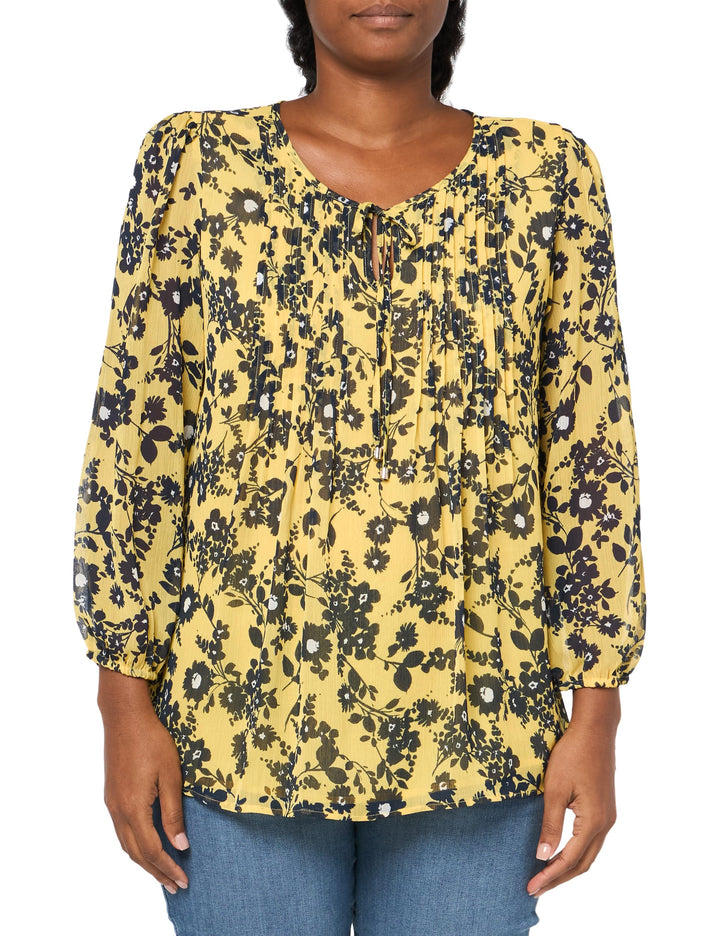 Tommy Hilfiger Damen Blouse Pintuck, Bluse S Mango, S Mango