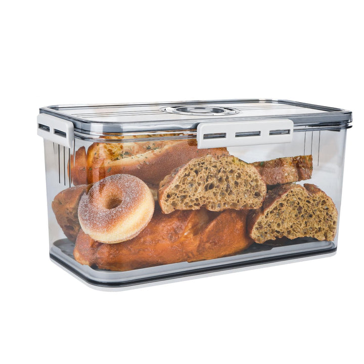 Brotkasten Versiegelt, Brotbox mit luftdichtem Deckel, Grosser Brotkasten mit Zeitaufzeichnungs für