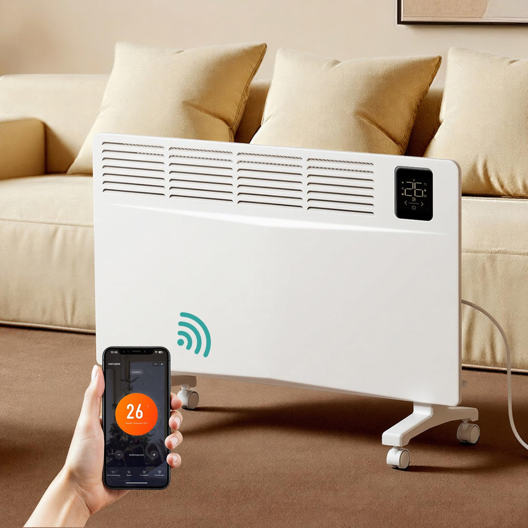 EMKE Smart Elektroheizung Energiesparend 2000W, Konvektor-Heizung Elektrisch mit WLAN & App-Steuerun
