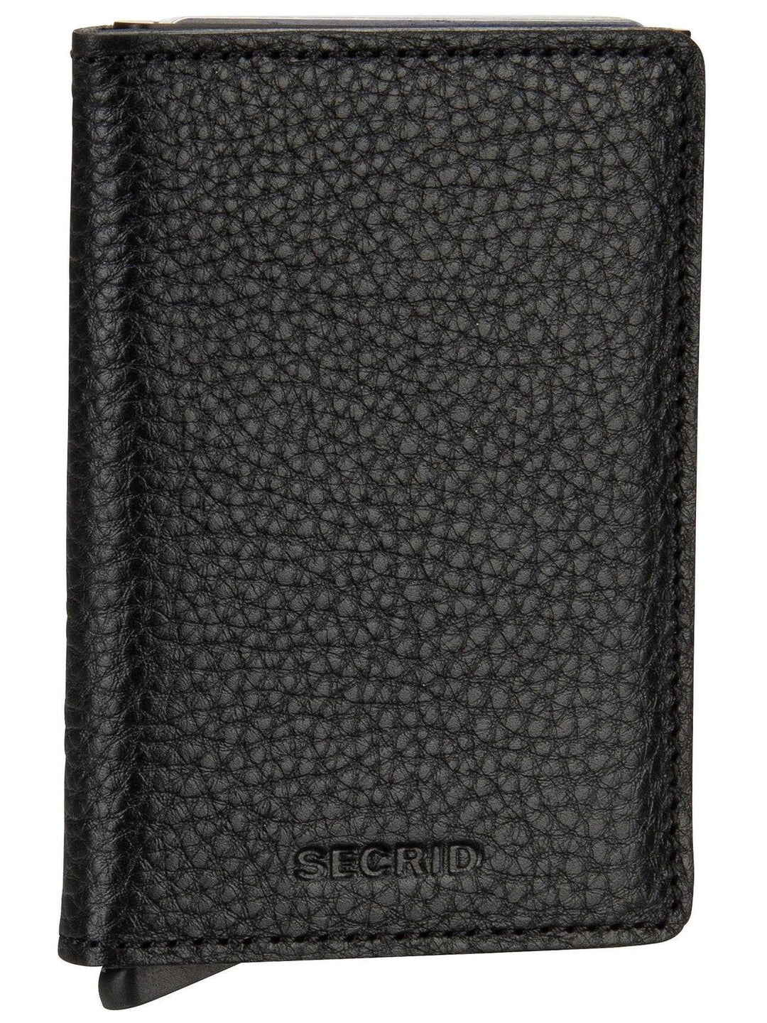 Secrid Slimwallet Kartenetui Black-Black aus Leder für 4 Karten mit oder 6 Karten ohne Prägung, Mass