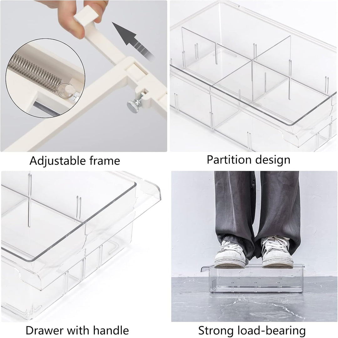 Skycase Kühlschrank Organizer,Durchsichtig Kühlschrank Aufbewahrungsbox,Ausziehbare Einstellbar Kühl
