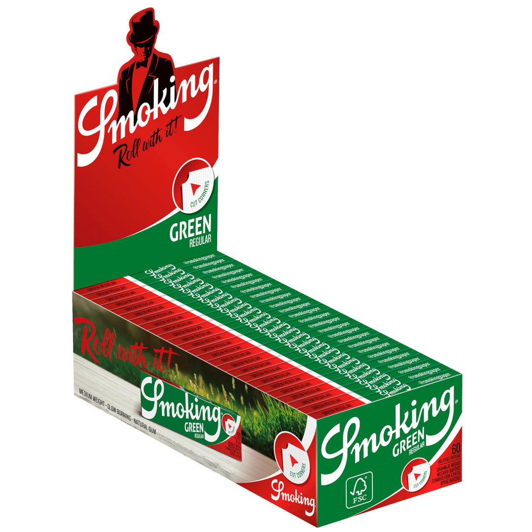 Zigarettenpapier Display Smoking No. 8 Green (50x60 Bl)