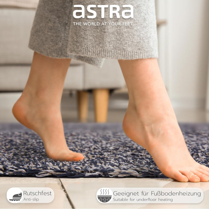Astra Schmutzfangmatte innen waschbar 80x120 cm – Sauberlaufmatte anthrazit 100% Baumwolle Türmatte