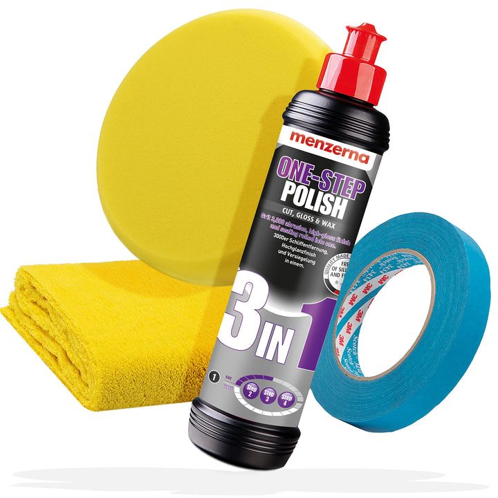 detailmate ONE STEP Polier Set - menzerna Polish passend für SPTA 125mm Exzenter Poliermaschine 15mm
