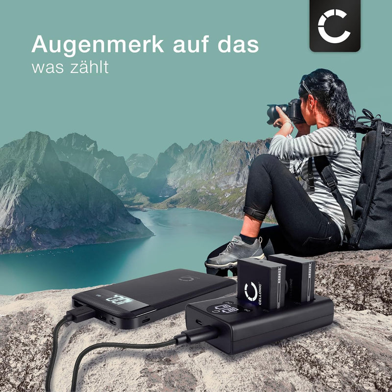 CELLONIC 2X Akku kompatibel mit Panasonic GX9 GX7 GX80 LX100 II Lumix DMC-GX80 DMC-TZ81 TZ80 TZ90 TZ