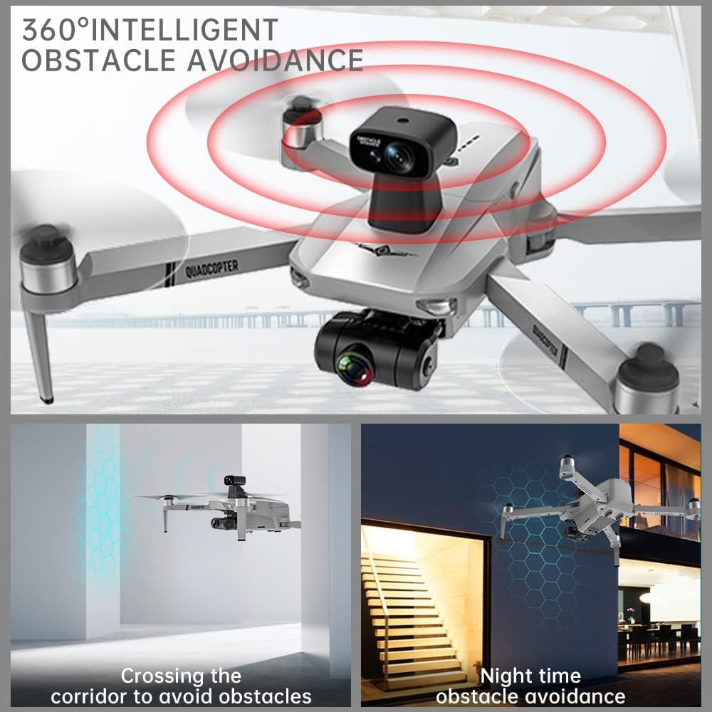 X-Verse KF102 MAX Drohne mit Kameras 4K, 360° Laser Hindernisvermeidung, 2 Achsen Gimbal, 5G FPV Fal