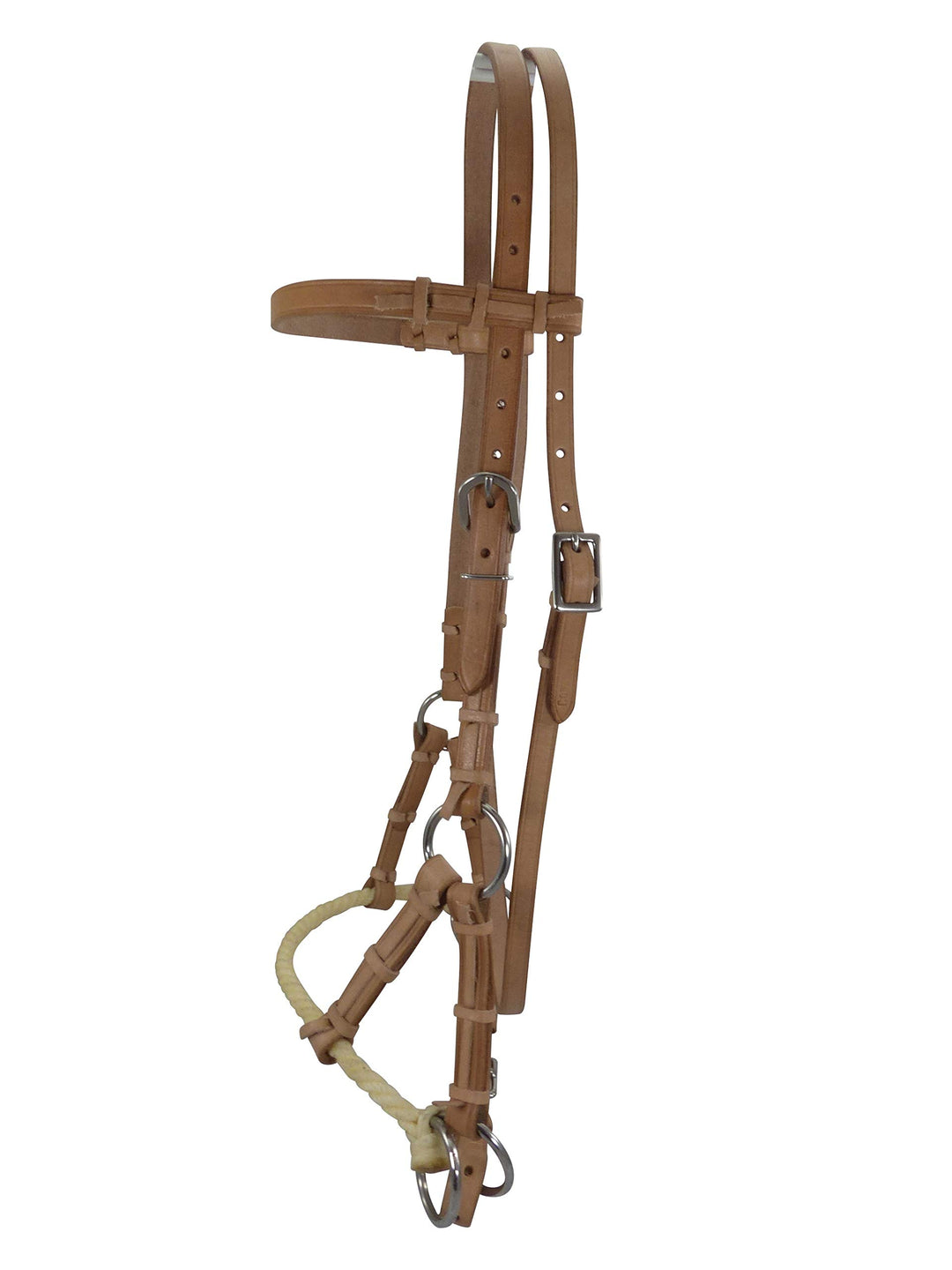 Thor Equine Sidepull mit Single Rope Nasenriemen. Natur Cob Natur, Cob Natur