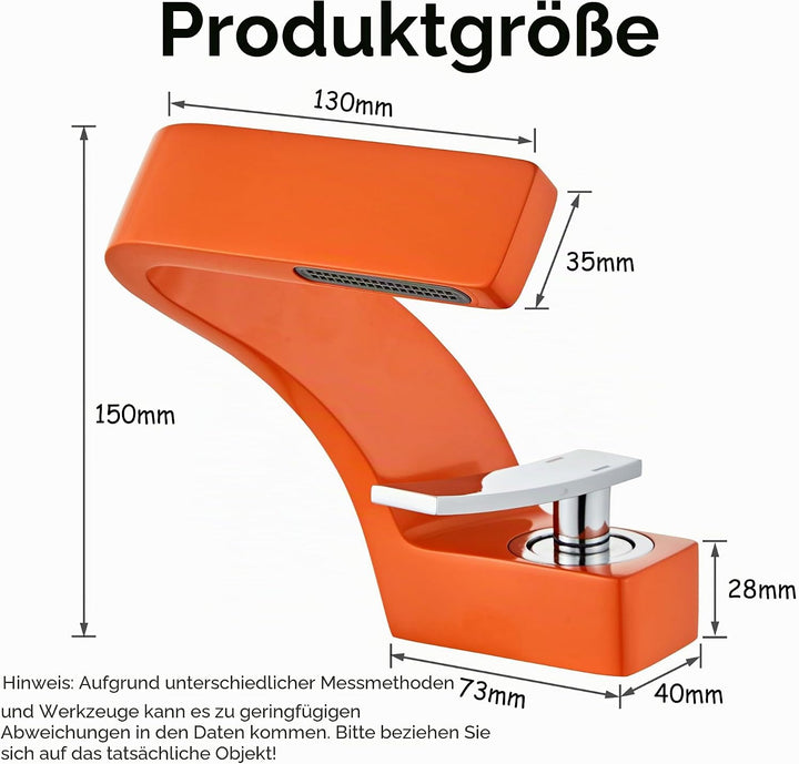 MocArt 2239 Wasserfall Wasserhahn, Badezimmer-Mischhähne, Hotelbecken-Kupferhahn, Keramikventilkern,