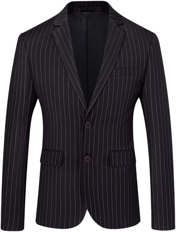 YOUTHUP Anzug Herren Slim Fit 3 Teilig Vertikale Streifen Anzüge Business Herrenanzug Sakko Weste Ho
