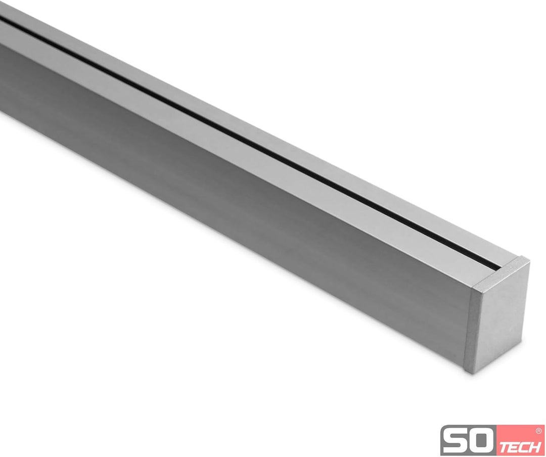 Kesseböhmer Linero style Küchenreling Edelstahloptik 1800 x 22 x 29 mm Alu Relingsystem von SOTECH P