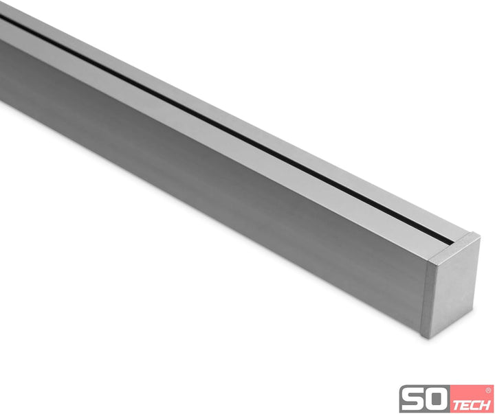 Kesseböhmer Linero style Küchenreling Edelstahloptik 1800 x 22 x 29 mm Alu Relingsystem von SOTECH P