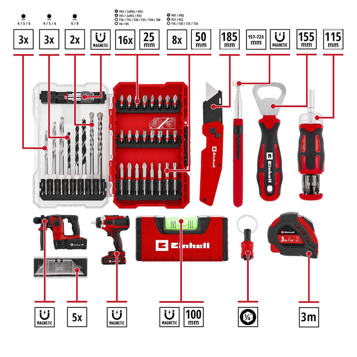 Einhell 48-tlg. Werkzeug-Adventskalender 2026, 2026