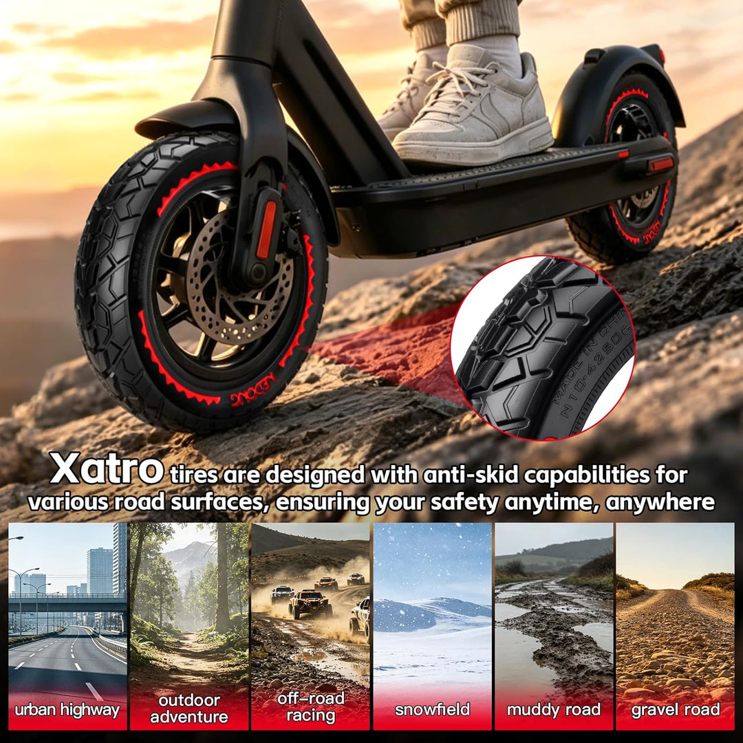 Xastro 2PCS 10X2.125 Reifen für Elektroroller 10x2.125 schlauchloser Reifen für Scooter 50/75-6.1 Sc