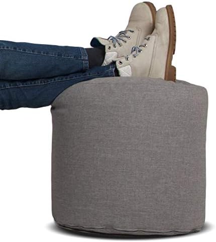 Arketicom Soft Cube, runder Fusshocker aus Stoff Made in Italy. Design-Pouf, leicht und mit abnehmba