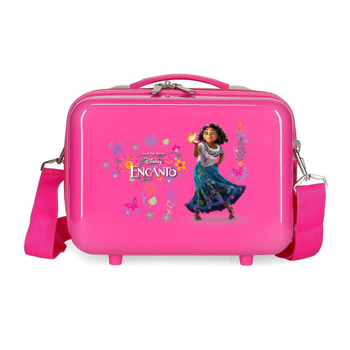 Disney Encanto Kulturbeutel, anpassbar, mit Umhängetasche, rosa, 29 x 21 x 15 cm, starr, ABS 9,14 l