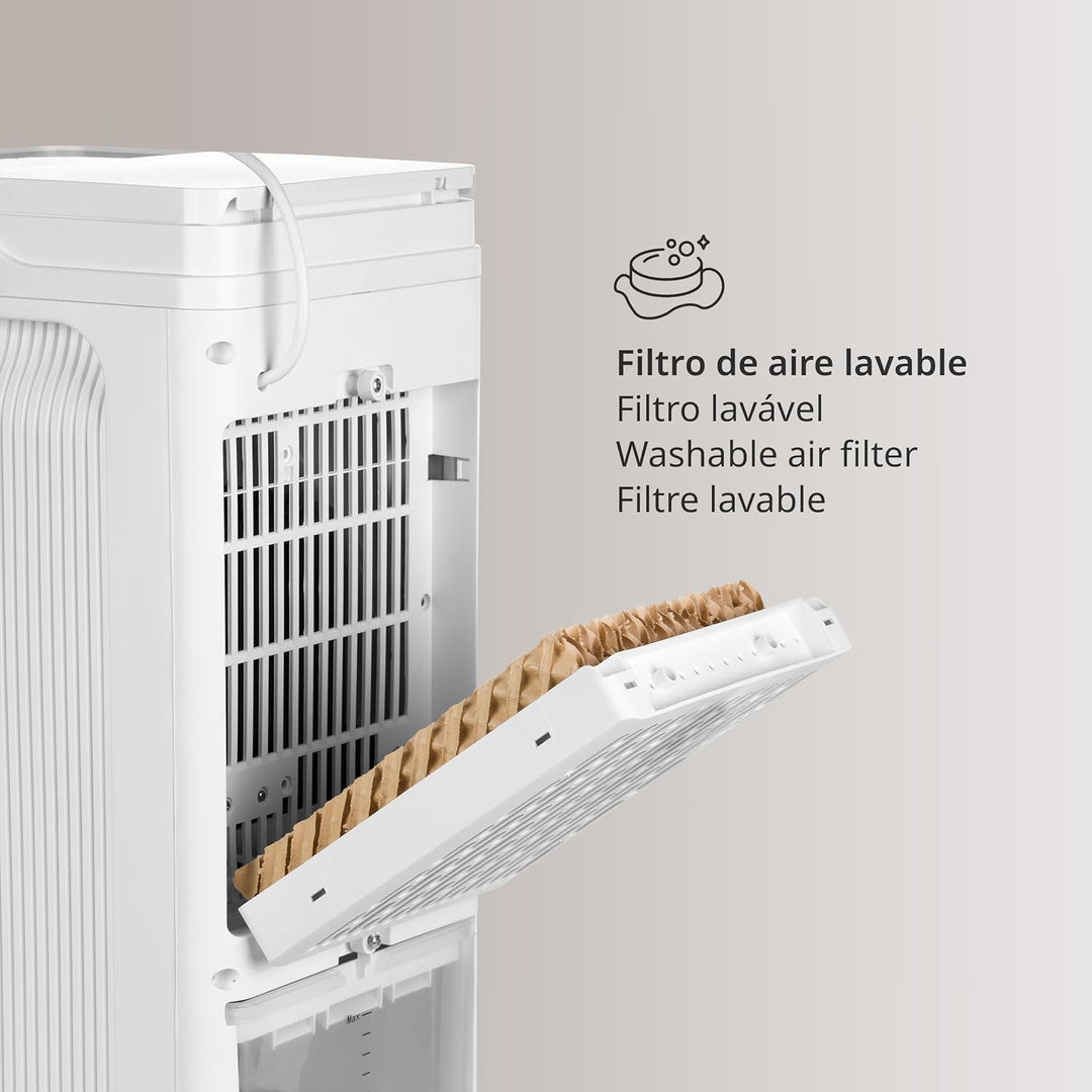 Ufesa CLN Verdunstungskühler, 65W, Kühlfunktion, Ionisiert und Ventilator, 3 Geschwindigkeiten, 3 Mo