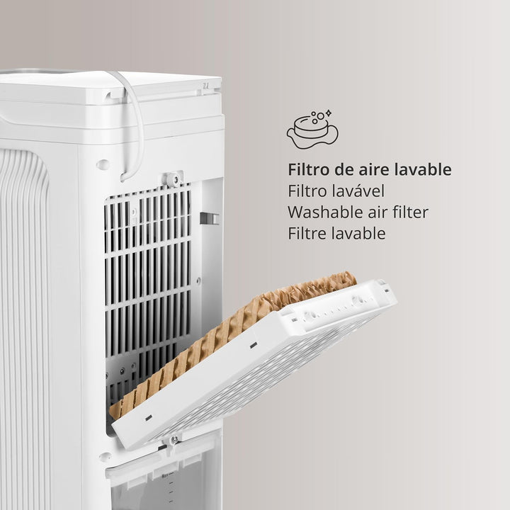 Ufesa CLN Verdunstungskühler, 65W, Kühlfunktion, Ionisiert und Ventilator, 3 Geschwindigkeiten, 3 Mo