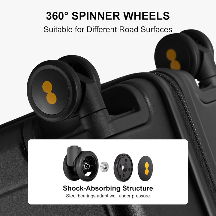 LEVEL8 Koffer Trolleys, handgepäck Leichtgewicht 100% PC TSA Zahlenschloss Elegance Matte Design 8 S