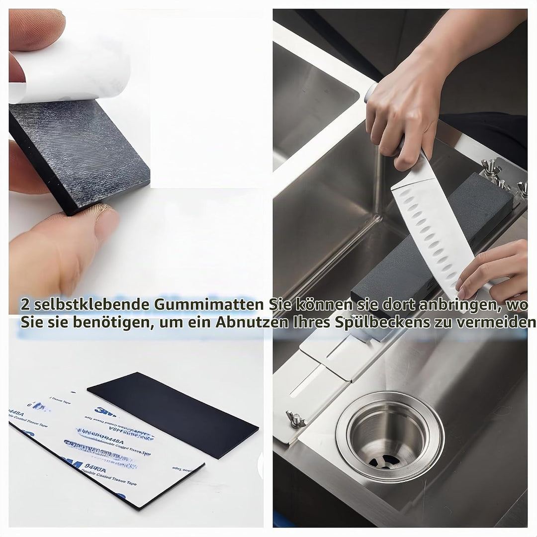 Schärfen Steinhalter Professionelle WhetstoneEdelstahl 304,Küchenspüle Vrstellbaren Halter Haushalt