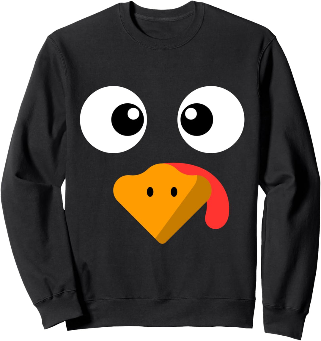 Silly Turkey Face | Funny Thanksgiving Fall Joke Humor Sweatshirt