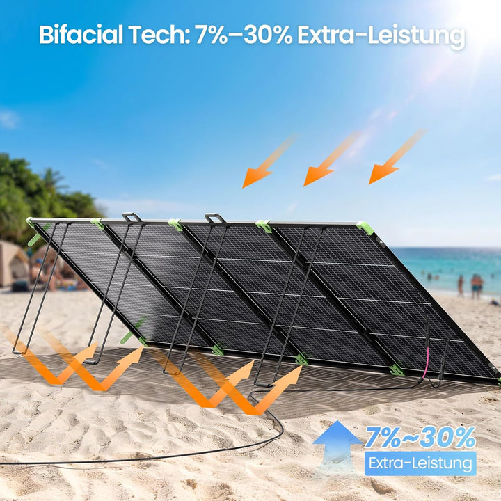N-Type 16BB 500W Faltbare Bifazial Solarpanel,Callsun Tragbares Monokristallines Solarmodule,Tragbar