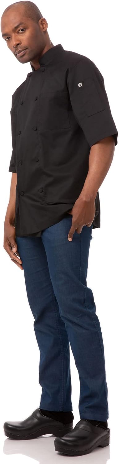 Chef Works JLCV-BLK Küchenjacke M, M