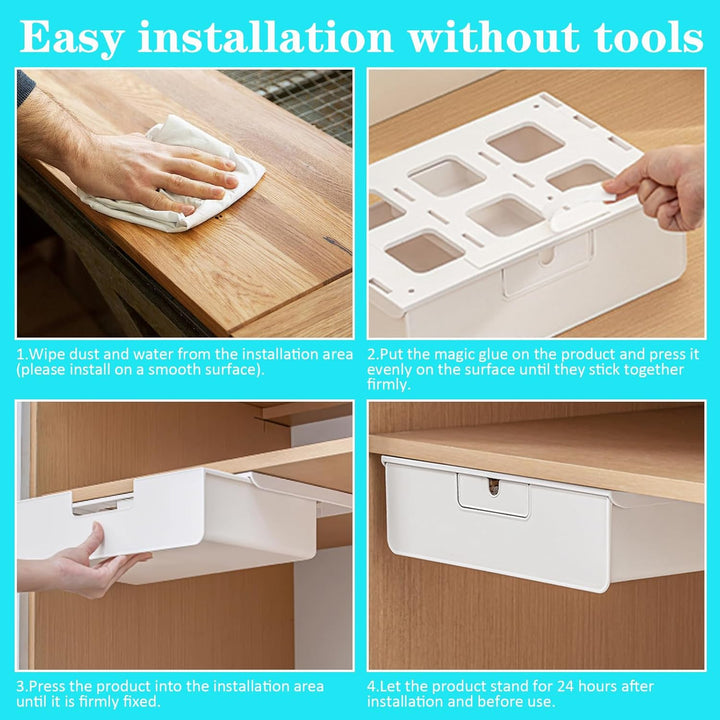 Schublade Unterbau, Schreibtischschublade Unter Schreibtisch, Unterbauschublade Selbstklebende, mit