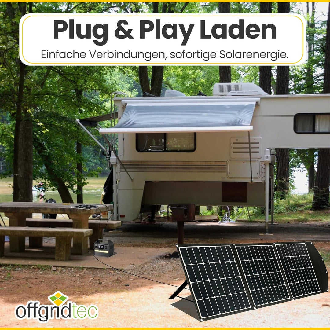 Offgridtec© FSP-2 135W Faltbares Solarmodul mit hoch effektiven Solarzellen ohne Laderegler mit prak
