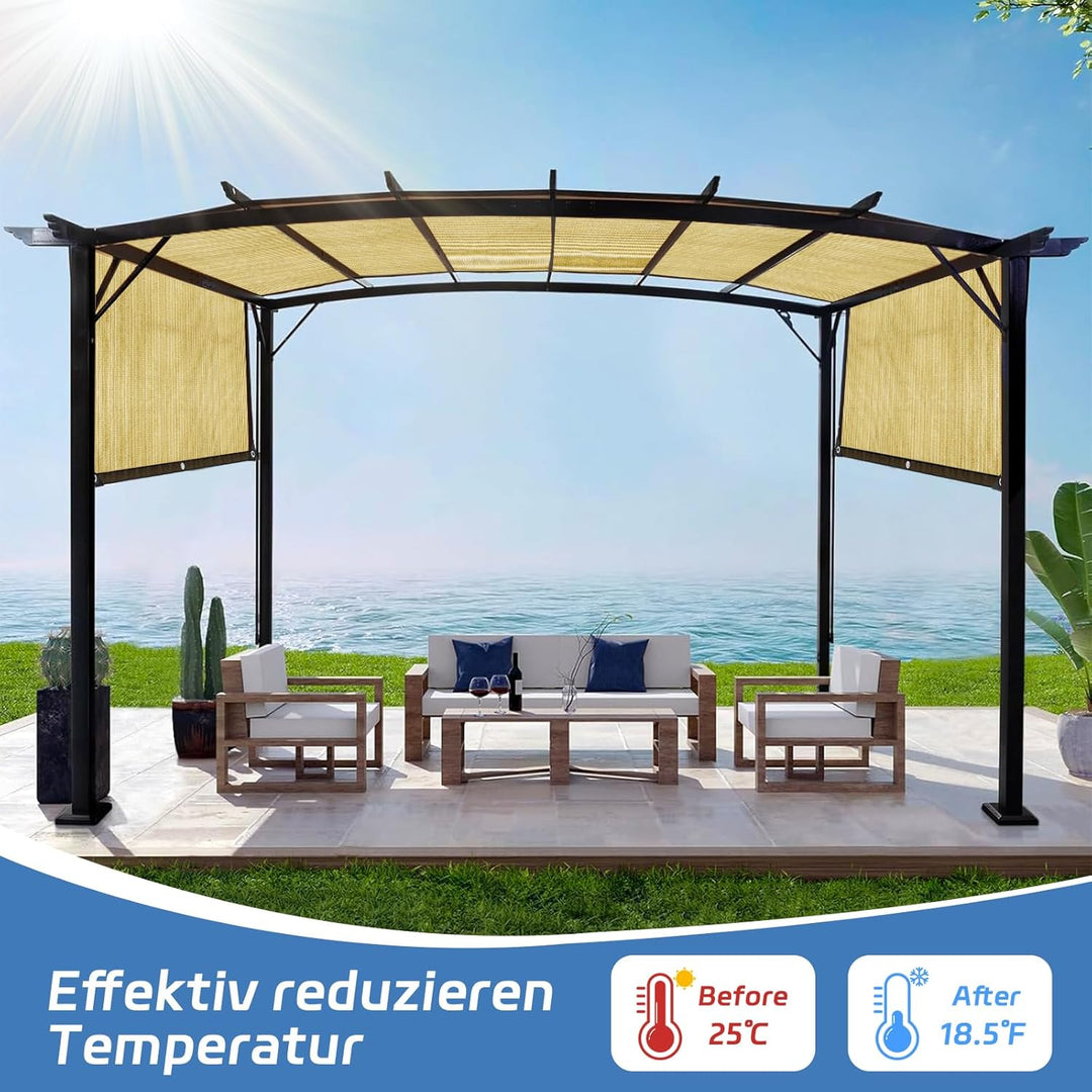 Schattierungsnetz,Schattiernetz mit ösen, 95% Shading Rate UV-Beständiges für Pflanzenschutz Gewächs