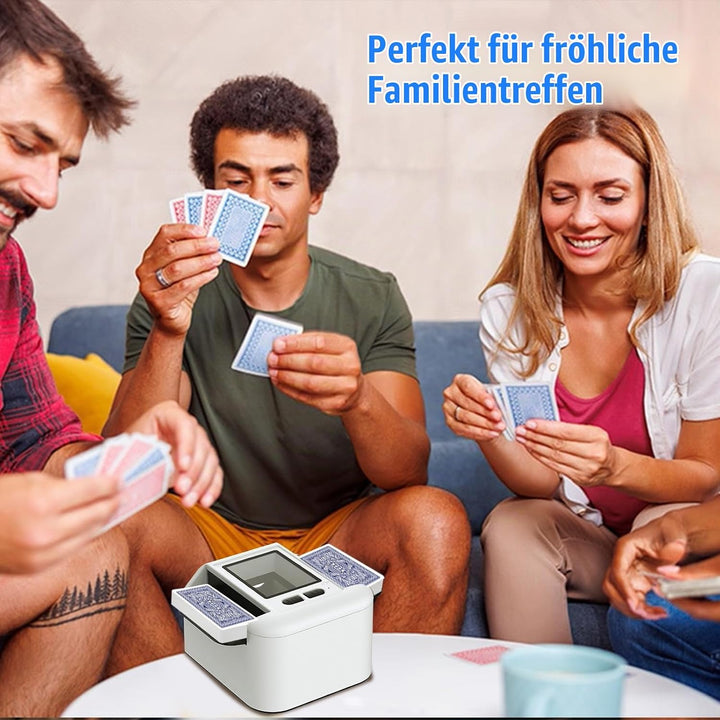 M3 Wiederaufladbar Automatischer Kartenmischer 1-2 Deck, Geräuscharm Elektrische Shuffling-Maschine