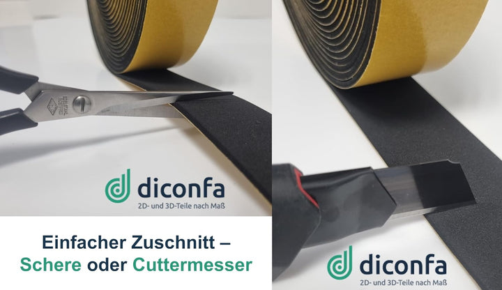 diconfa PROFILINE Dachfenster Dichtung 3mm kompatibel mit VELUX - SEHR FLEXIBEL - 44mm 54mm BREIT 0,