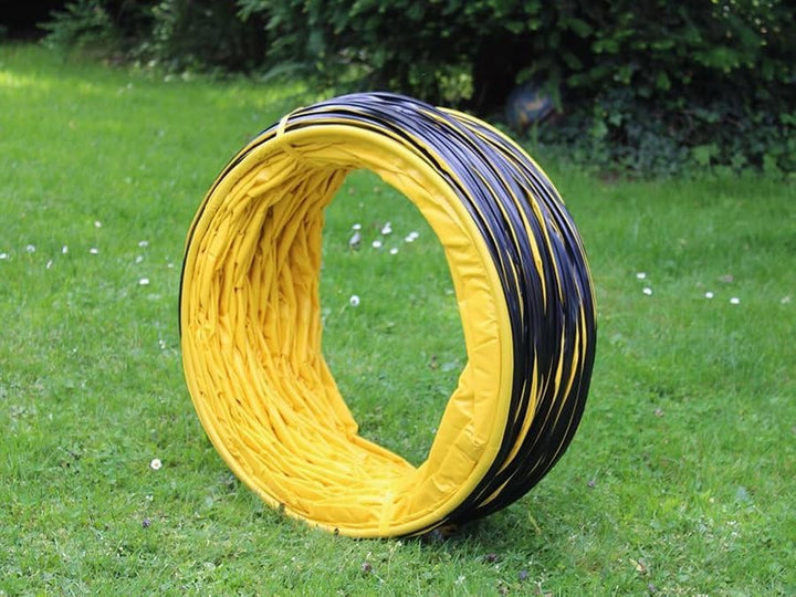 Profi Agility Tunnel für Hunde 5m – Ø60cm - 360° flexibel inkl. Stützsandsäcke – nach FCI-Standard –