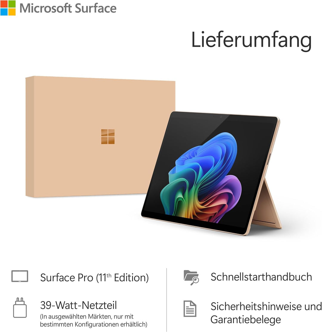 Microsoft Surface Pro | Copilot+ PC | 13” OLED Touchscreen | Snapdragon® X Elite (12 Kerne) | 16GB R