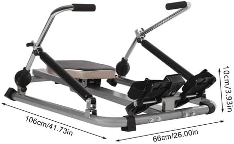 Rudergerät Klappbar mit 12 Widerstand Einstellbares Heimrudergerät LCD-Monitor Fitnessgerät Belastun
