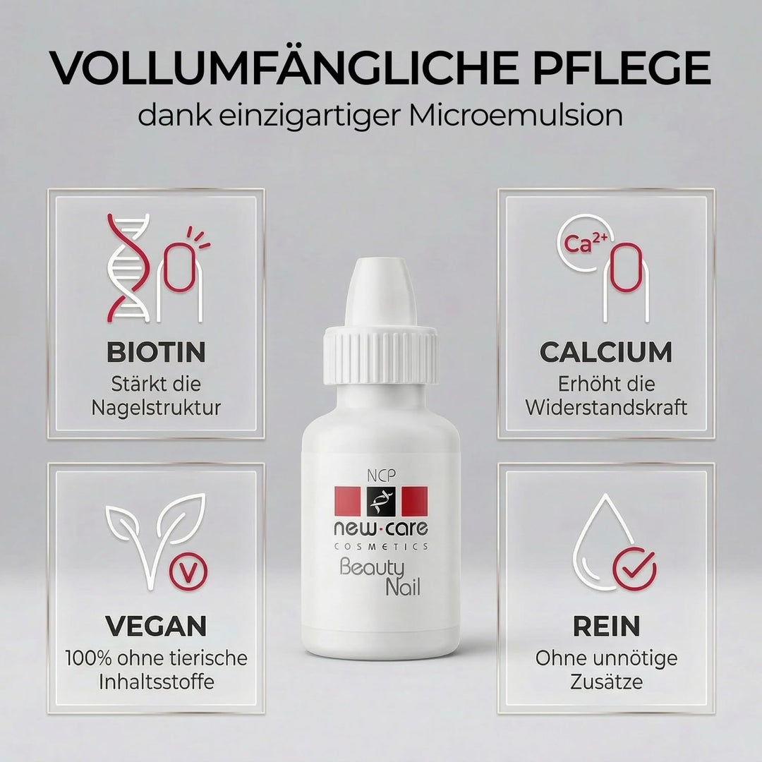 NCP new care Beauty Nail Wachstumslösung für Ebenmässige und Gestärkte Nägel – 10 ml – Tiefenwirksam