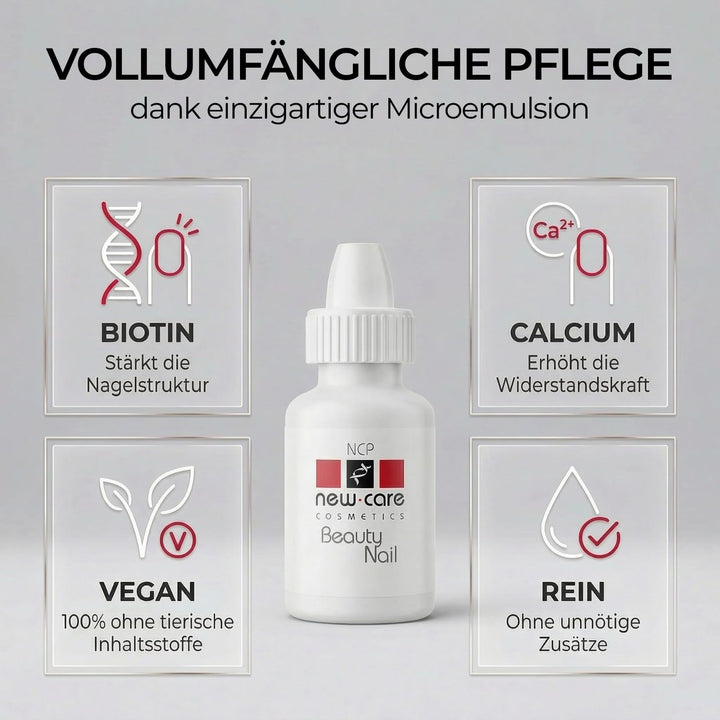 NCP new care Beauty Nail Wachstumslösung für Ebenmässige und Gestärkte Nägel – 10 ml – Tiefenwirksam