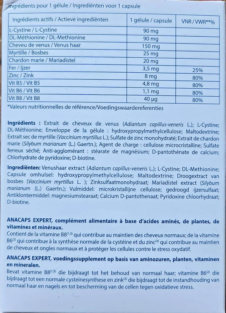 ANACAPS EXPERT complemento caída reaccional 90 cápsulas