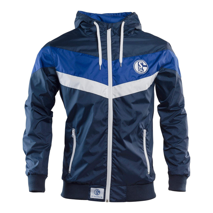 FC Schalke 04 Windbreaker Wind-Jacke Gr. S - 3 XL, Herren, Unisex, Anorak, Windjacke, Marine/Königsb