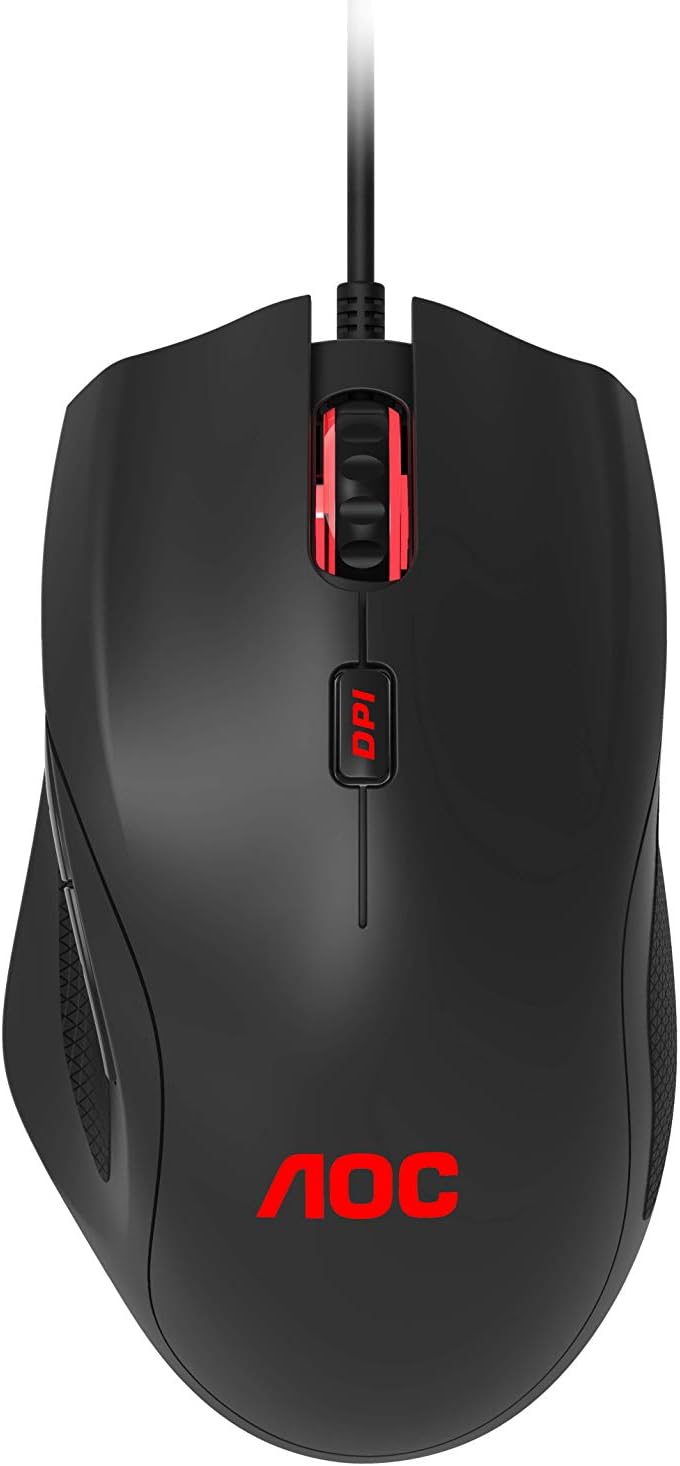 AOC GM200 Gaming Maus - 4.200 DPI - RGB-Farben - 1,8 Meter PVC Kabel, GM200