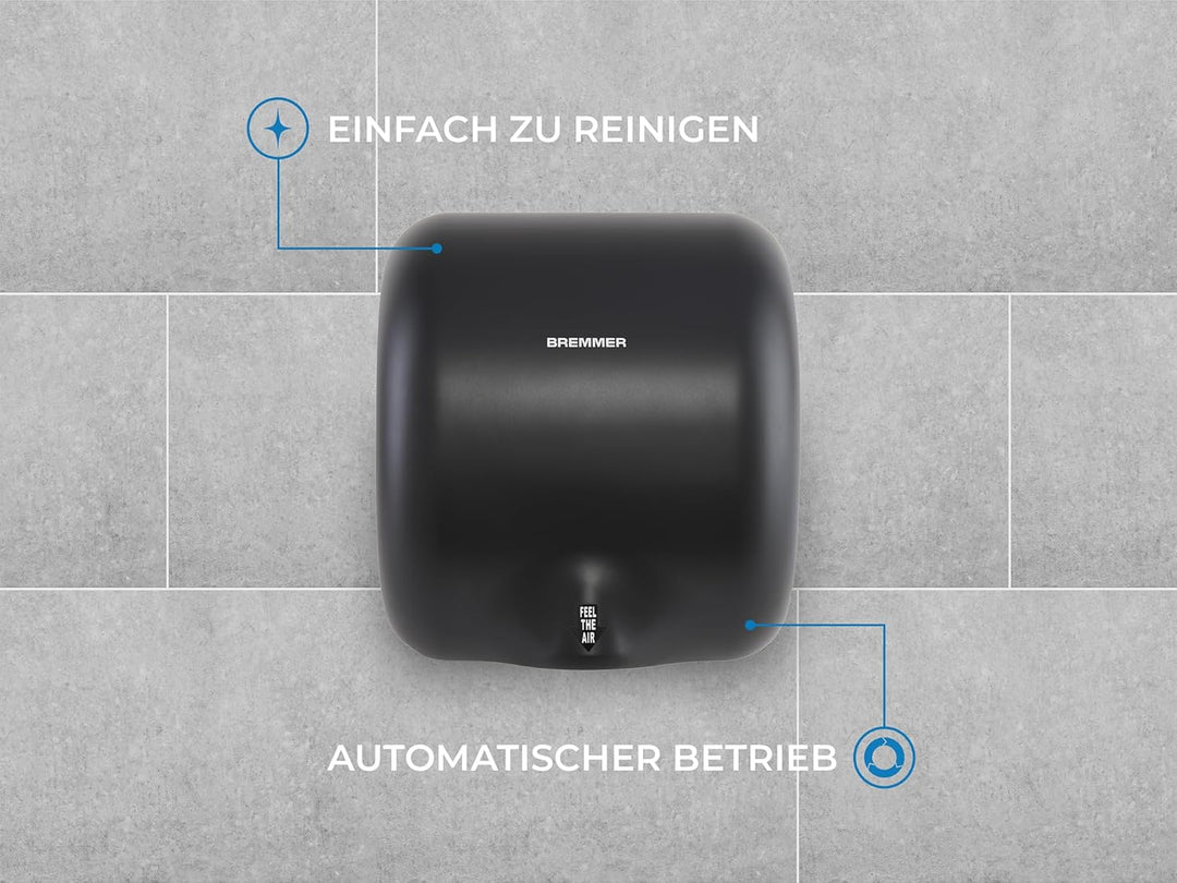 Bremmer Generic Turbo-Händetrockner | Hochgeschwindigkeits-Niedrigenergie-Trockner | Umweltfreundlic