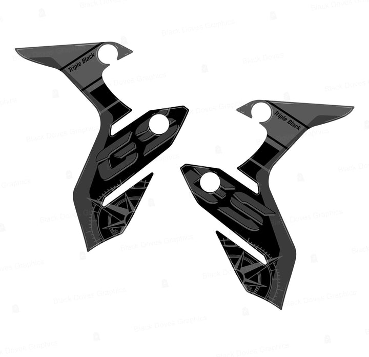 3D-Aufkleber für Seitenwände aus Aluminium, kompatibel mit Motorrad Motorrad R 1250 GS LC Standard T